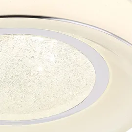 ETC Shop LED Kristall Decken Leuchte 1 rund weiß