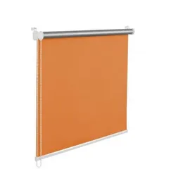Thermorollo Verdunklungsrollo 75x150cm orange Fensterrollo mit Thermobeschichtung  100% Abdunklung i
