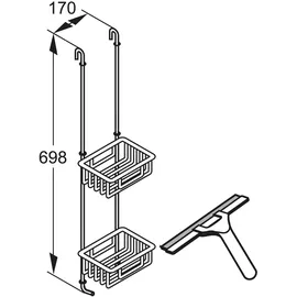 Hüppe Universal Duschablage, 492001091,