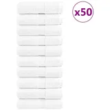 vidaXL Premium-Seiftücher 50 Stk Weiß 30x30 cm 600g/m2 100% Baumwolle