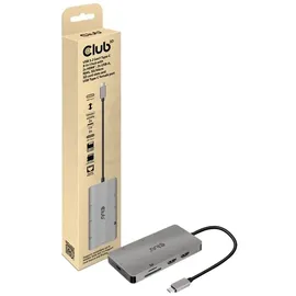Club 3D Club3D Usb-8-In1-Hub Usb-C > 2Xhdmi/2Xusb/Usb-C/Rj45/Sd/Msd - Silber