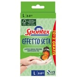 Spontex Effetto Seta Zweite Einweghandschuhe aus Leder, Latex, beige, M (10er Pack), 10