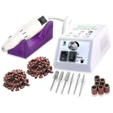 Fußpflegegerät Maniküre Pediküre Set mit Hornhautentferner Komplett Set für die Fußpflege inkl. 300 Schleifhülsen