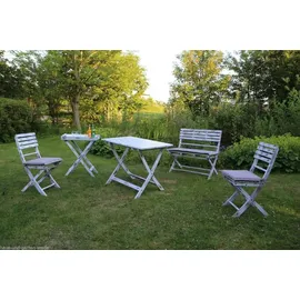 Destiny Balkonset TOSCANA 2x Stuhl Bank Tisch 100x58x73 cm klappbar Akazienholz