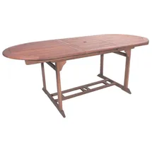 Garden Pleasure Stockholm Ausziehtisch 200 x 90 x 74 cm braun oval