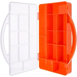 INLINE Kleinteilebox, 11 Fächer, Abmessungen: 271x186x40mm, orange
