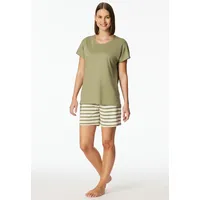 SCHIESSER Shorty Pyjama grün 42