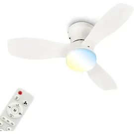 B.K.Licht Deckenventilator 60 cm Weiß
