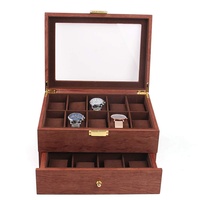 RANZIX 20 Slots Vintage Holz Uhrenbox Schmuck Aufbewahrungskoffer, Multifunktionale Display Organizer für Uhren Schmuck
