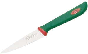 Sanelli Schälmesser, Klingenlänge 10 cm, Küchenmesser mit Edelstahlklinge, Farbe: grün