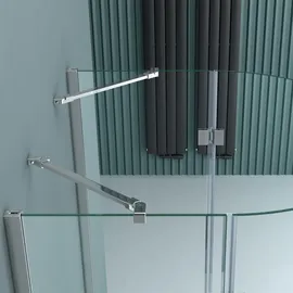 doporro Halbkreisdusche Duschkabine 100x100x190cm Glasdusche ESG-Sicherheitsglas Klarglas inkl. Easy-Clean-Beschichtung - Transparent