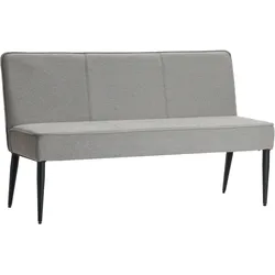 Polsterbank HOME AFFAIRE "LENZROSE", grau (hellgrau, schwarz), B:142cm H:86cm T:61,5cm, Polyester, Sitzbänke, mit Taschenfederkern, schwarzes Metallgestell, Breite 142 cm