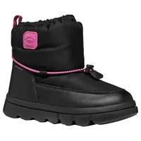 GEOX J WILLABOOM Girl B A Snow Boot, Black/Fuchsia,