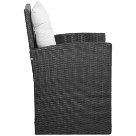 vidaXL Polyrattan Gartenset 5-tlg. schwarz 43972