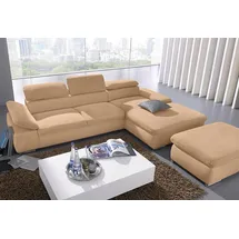 sit&more Ecksofa »Valantine L-Form«, inkl. Kopf- und Armteilverstellung, wahlweise mit Bettfunktion braun