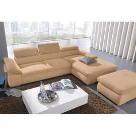sit&more Ecksofa »Valantine L-Form«, inkl. Kopf- und Armteilverstellung, wahlweise mit Bettfunktion braun
