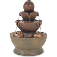 vidaXL Zimmerbrunnen mit Pumpe Polyresin