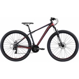 Bikestar Mountainbike 21 Gang Shimano RD-TY300 Schaltwerk, Kettenschaltung, für Damen und Herren, Kettenschaltung, 14447866-43 schwarz Rot