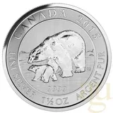 Royal Canadian Mint 1.5 Unzen Silbermünze Kanada Polarbär 2015