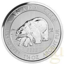 Royal Canadian Mint 1.5 Unzen Silbermünze Kanada Polarbär 2015