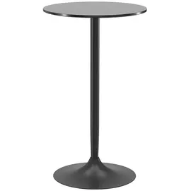 Homcom Bartisch Ø60 x 102 cm Schwarz