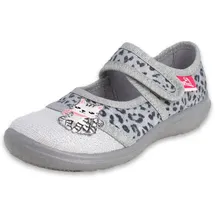 Beck Hausschuh Miezekatze Hausschuh (Ballerina-Form) Schmale Passform grau 35 EU