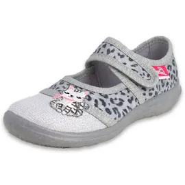 Beck Hausschuh Miezekatze Hausschuh (Ballerina-Form) Schmale Passform grau 35 EU