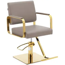 Physa Friseurstuhl mit Fußstütze 490 650 mm 200 kg Beige / Goldfarben - Friseurstühle physa