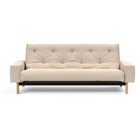 INNOVATION LIVING TM Schlafsofa MIMER hochwertige Schlaffunktion, aktuelles Design und extra Komfort, Taschenfederkernmatratze, Breite Liegefläche 140 cm braun