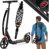 KESSER KESSER® Cityroller Scooter 205mm Räder PU Big Wheel - Pro-S Tretroller mit Doppel Federung, City-Roller Scooter klappbar und Höhenverstellbar, Kickscooter für Erwachsene und Kinder