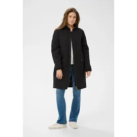 Cream Jacke ArwenCR Damen, Gesteppte Lange Mantel Langarm Steppjacke 34, Pitch Black - 34
