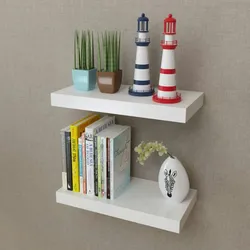 vidaXL 2er Set MDF Wandregal Wandboard Hängeregal Bücher/DVD Regal, weiß