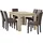 [en.casa] Essgruppe Forssa 7-tlg 140x90 cm Eiche hell / braun [en.casa]