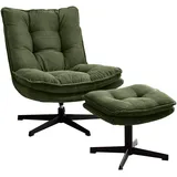Jockenhöfer Gruppe Relaxsessel KASPER, Inklusive Hocker, 360° Drehfunktion