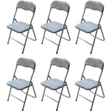 Hti-Living Klappstuhl Dima Fabric grau 6er Set
