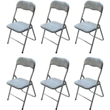 Hti-Living Klappstuhl Dima Fabric grau 6er Set