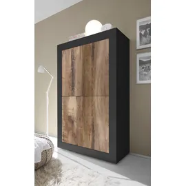 INOSIGN Highboard »Basic Höhe 162 cm, Breite 102 cm, Kommode 4 Türen, Hochkommode«, Metallgriff, moderne Rahmenoptik, viel Stauraum, Farbauswahl, schwarz