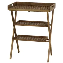 GARDAMO Tablettständer, mit Tablett, Holz, natur - braun