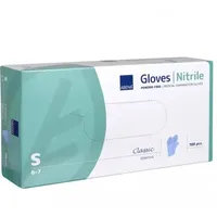 Blanc HYGIENIC Nitril Handschuhe puderfrei, blau, 1.000 Stk., unsteril, mit Rollrand, hoch-elastisch, Sensitive : Größe - S