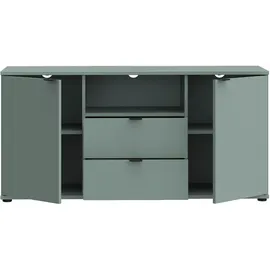 Forte Lowboard Ganymede - grün ¦ Maße (cm): B: 129,8 H: 63,1 T: 41.3