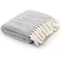 vidaXL Überwurf Plaid 125 x 150 cm Grau