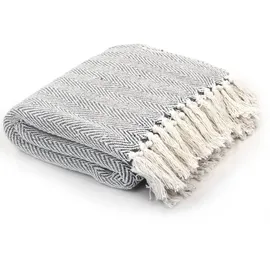 vidaXL Überwurf Plaid 125 x 150 cm Grau