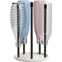 Flaschenhalter für SodaStream Crystal – Keramik-Trockengestell mit Abtropfschale und Trockenfläche für 5 Flaschen | Flaschentrockner für die ...