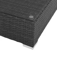 vidaXL 8-tlg. Garten-Lounge-Set mit Auflagen Poly Rattan Schwarz