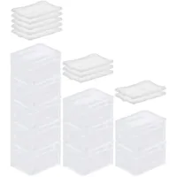 Proregal SuperSparSet 10 x Transparenter Eurobehälter BasicLine Mit Geschlossenem