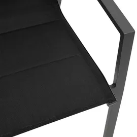 DEGAMO FARO Stapelsessel 56 x 65 x 96 cm grau/schwarz 4 St.