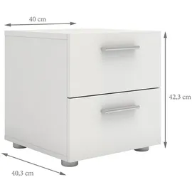 VCM Nachtschrank Pepe 40 x 40 x 42 cm Weiß