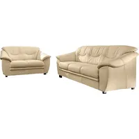 sit&more Polstergarnitur Top Savona, Kunstleder SOFTLUX® (2-tlg), aus je einem 2- und 3-Sitzer beige