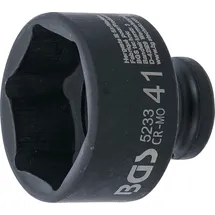 BGS Kraft-Steckschlüssel-Einsatz Sechskant Antrieb Innenvierkant 12,5 mm (1/2"), SW 41 mm