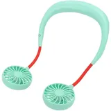 Grün 2000 MAre usb Tragbarer Ventilator Freihändiger Nackenventilator Hängender Wiederaufladbarer Mini-Sportventilator 3-Gang-Klimaanlage